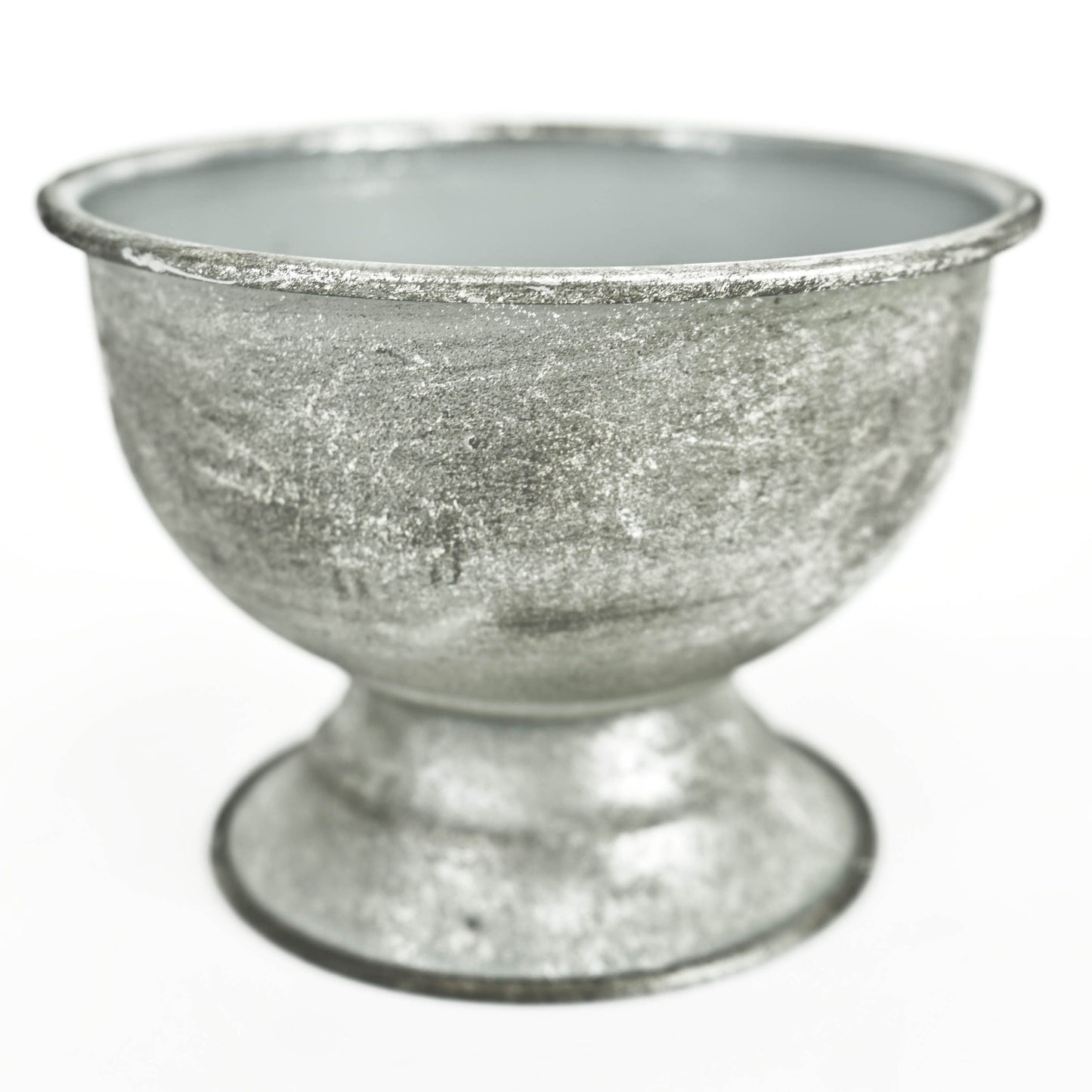 4.5" Antique Metal Flower Vase Silver