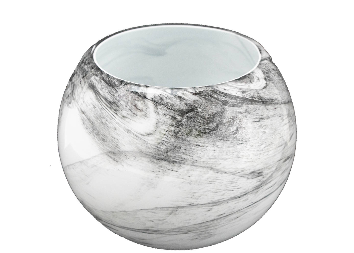 Marble finish bubble bowl