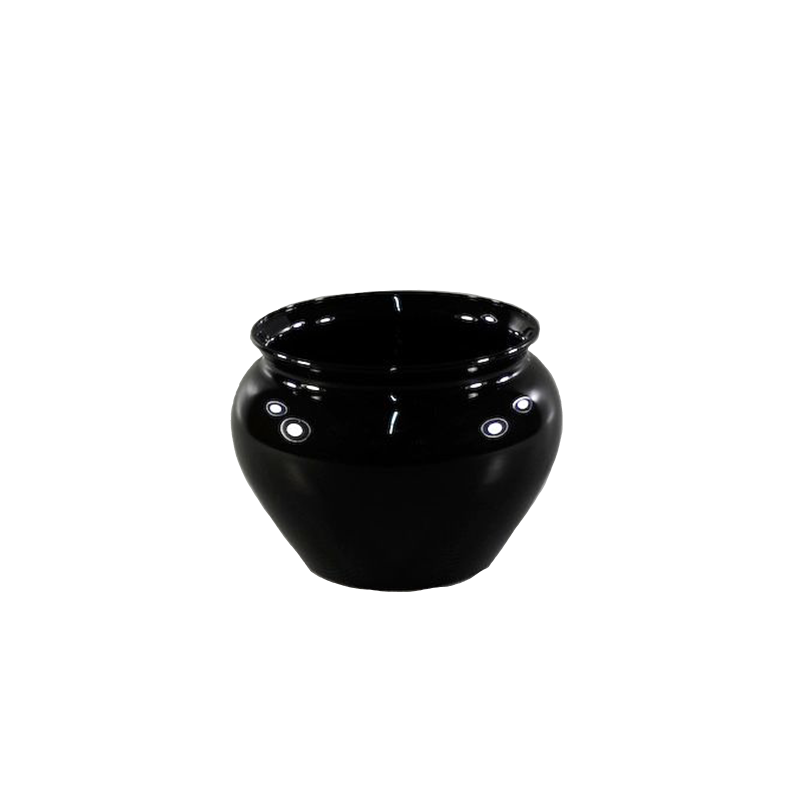 Black Plastic Jardiniere Planter Vase - Small