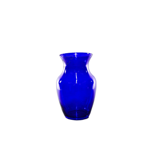 Glass Rose Vase 8-inch - Cobalt Blue