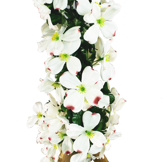 Dogwood Silk Flower Garland 6'
