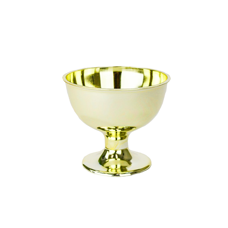 Gold Plastic Centerpiece Bowl 4.5"