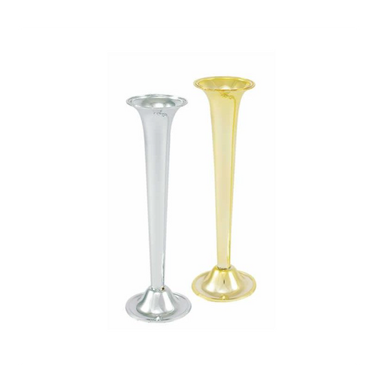 Gold or Silver Plastic Bud vases 8" Tall