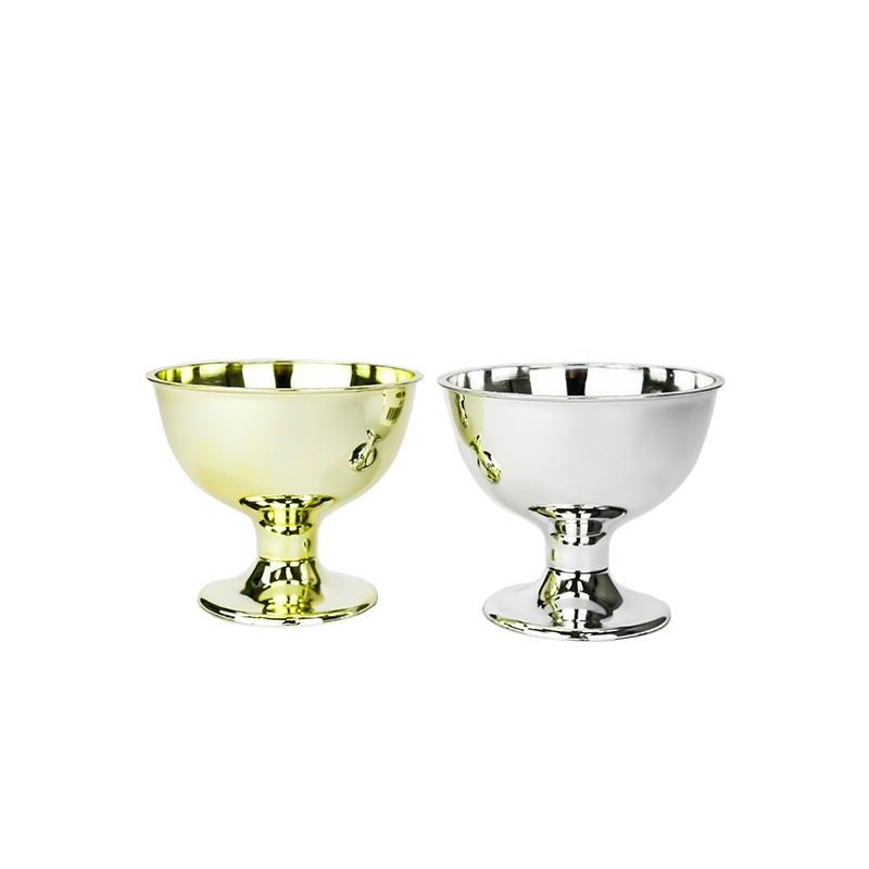 Gold or Silver Plastic Centerpiece Bowls 4.5"