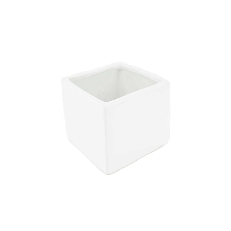 5 inch Ceramic Cube in White and Matte Black