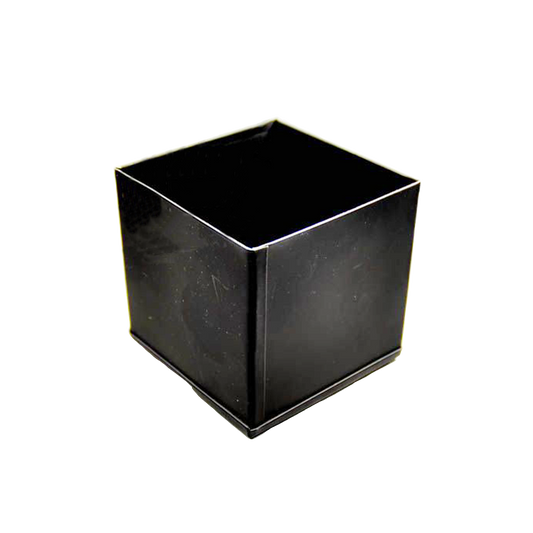 Black Metal Square Mini Flower Pot Vase Container 3"