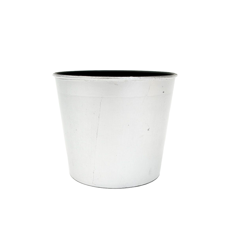 Large Recycled Plastic Pot - Silver