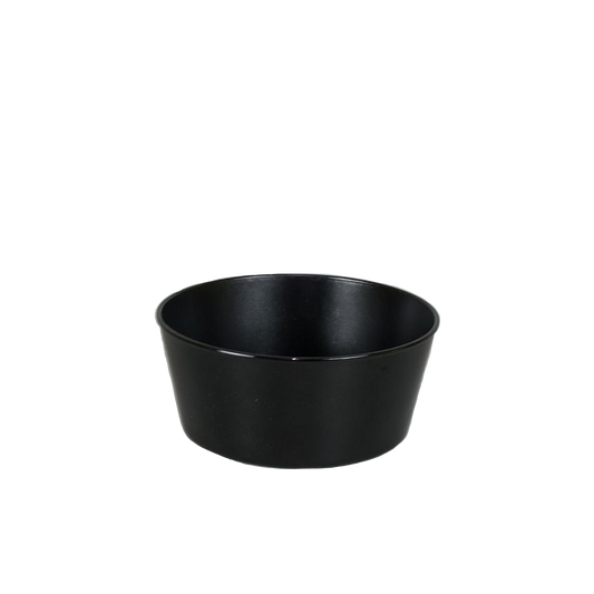 Black recycled plastic dish garden flower pot vase container