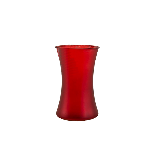 8" Matte Red Gathering Vase