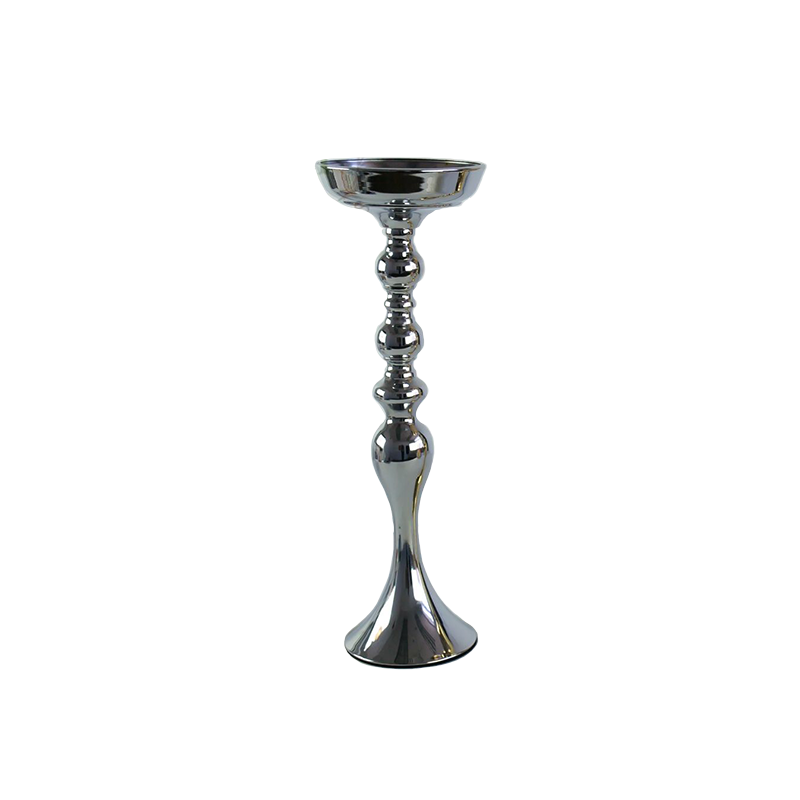 Silver Candlestick Metal Candle holder 18"