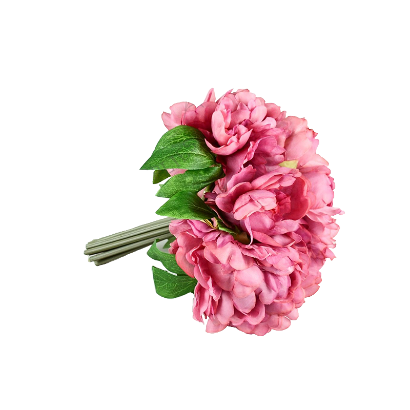 11 inches Synthetic Blush Peony Bouquet