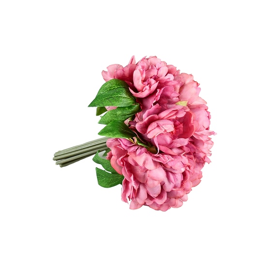 11 inches Synthetic Blush Peony Bouquet