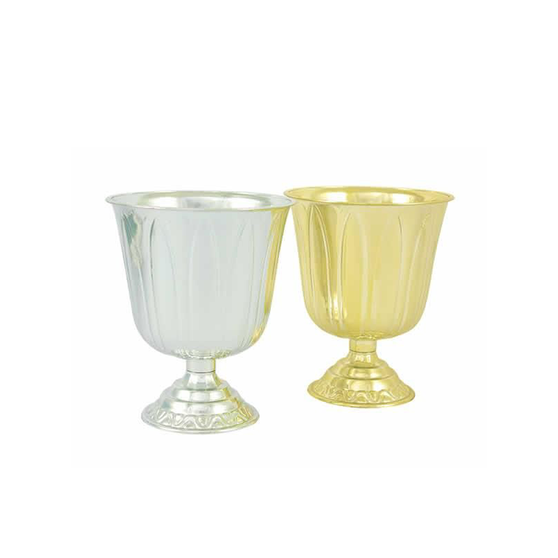 Gold or Silver 8½" Plastic Urn Vases