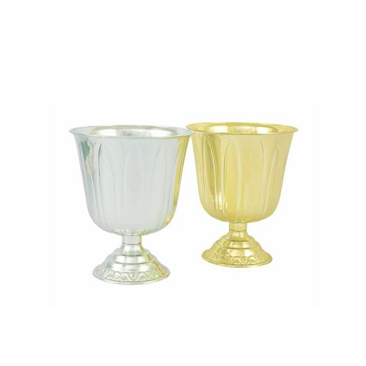 Gold or Silver 8½" Plastic Urn Vases