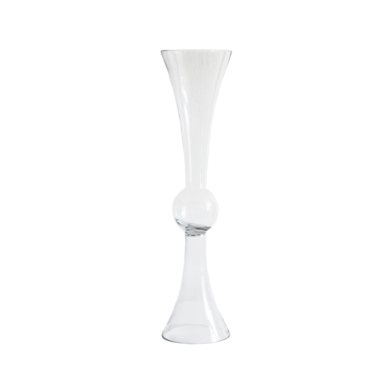 Glass Trumpet Vase Double Sided 30" Reversible Vase