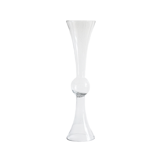 Glass Trumpet Vase Double Sided 30" Reversible Vase