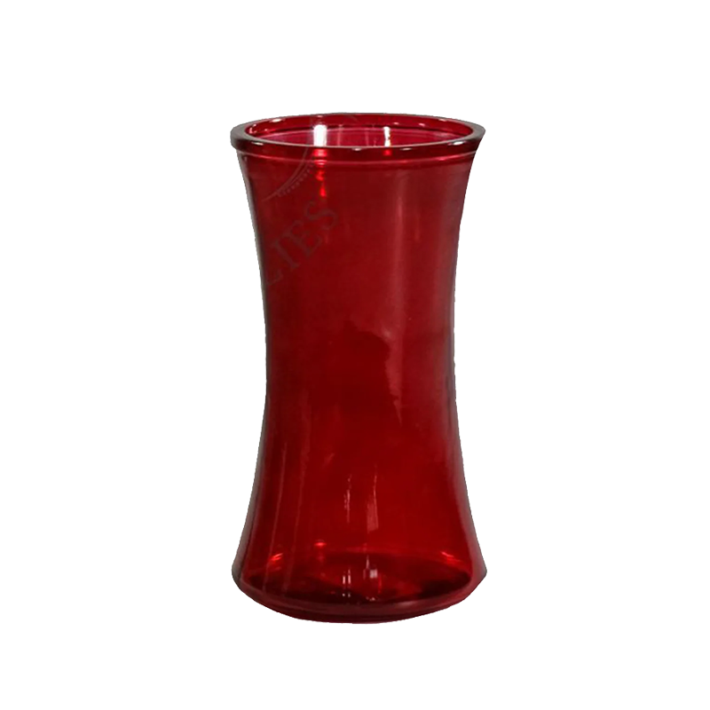 Glass Gathering Vase 8" - Red