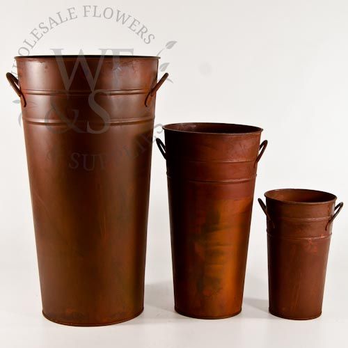 7" Antique French Flower Bucket