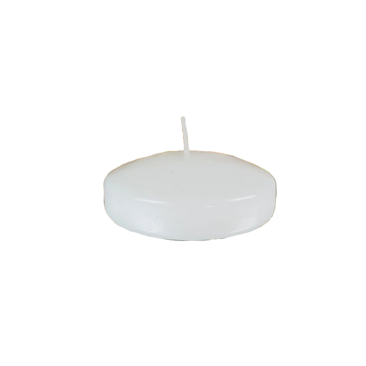 3" Round Floating Candle - White