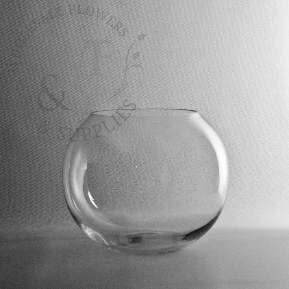 Clear Glass Bubble Bowl 8-inch