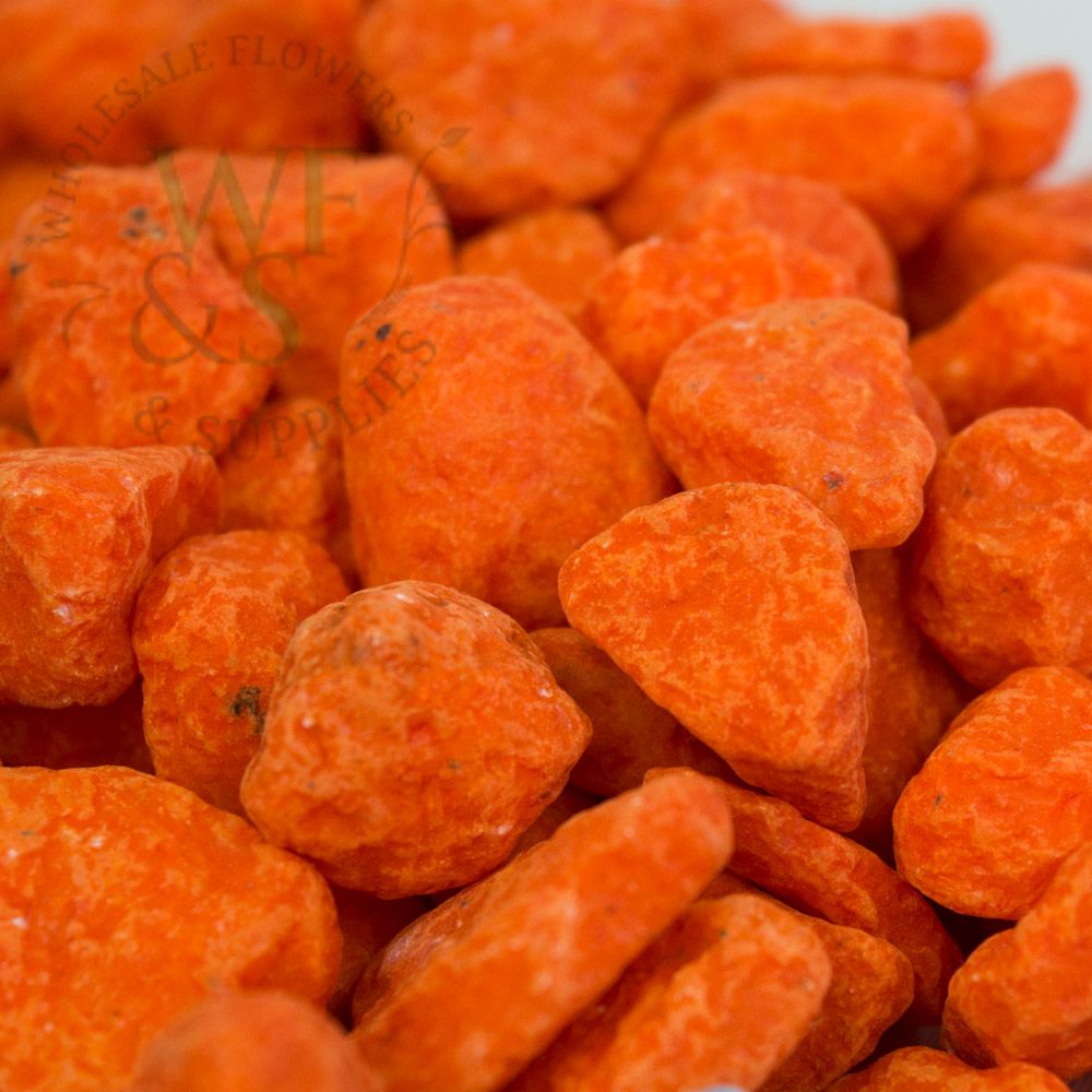 Cobble stones in orange 1lb bag.