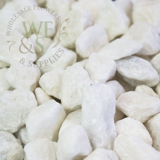 Decorative Rocks in white 1lb bag.