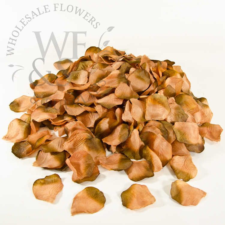 Silk Rose Petals, Bag Brown