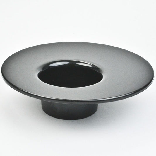 11" Round Mesa Vase in Glossy Black