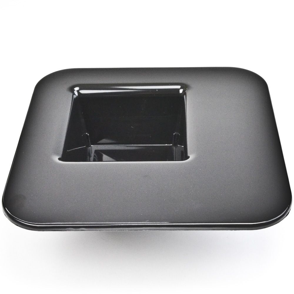 Square Mesa Glossy Black Container for Flowers 9x9