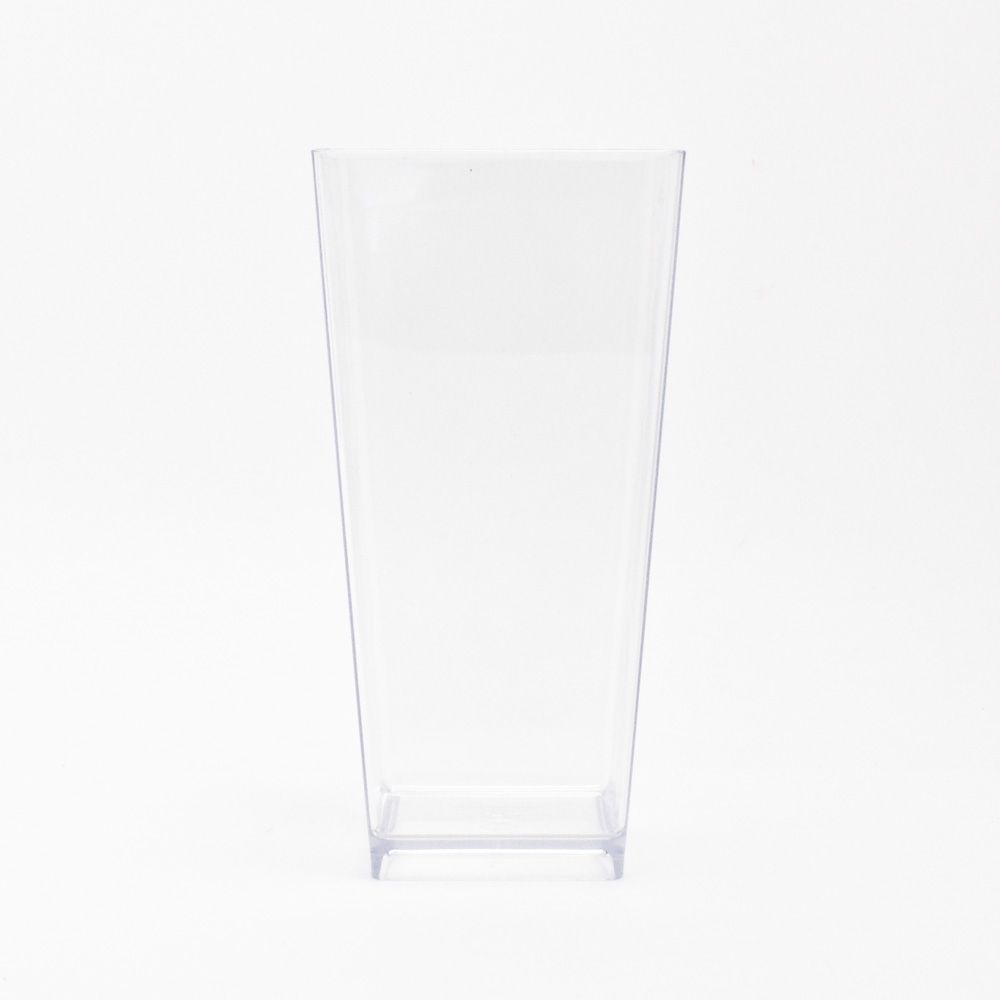 9-inch Plastic Tapered Vase (Clear)