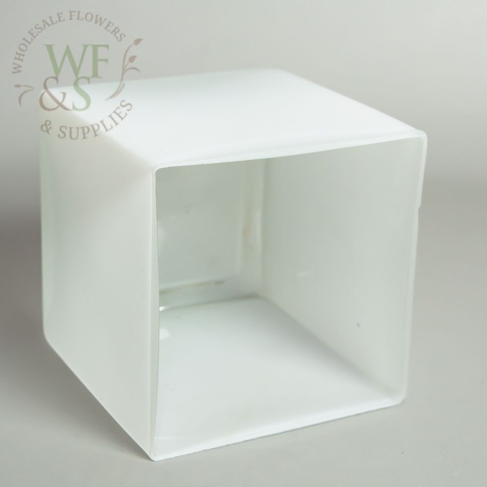 5" Frosted Glass Cube Vase