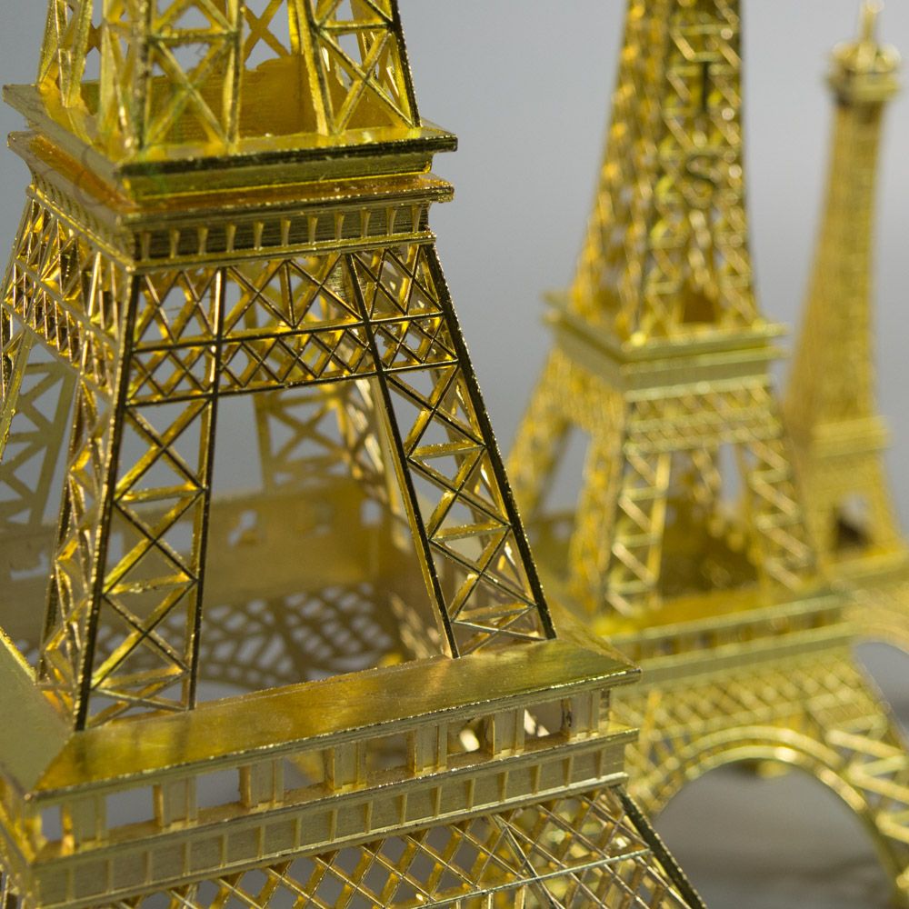 Mini Metal Eiffel Towers Gold- 15"