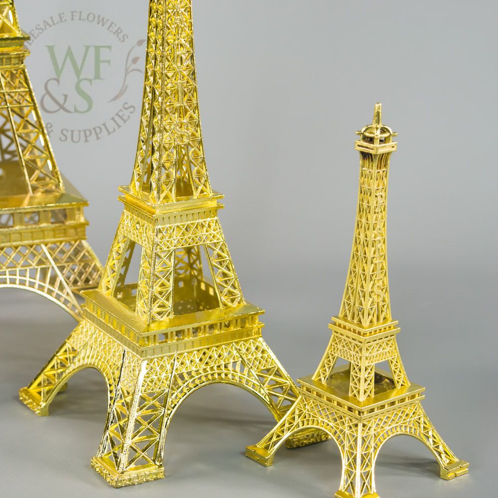 Mini Metal Eiffel Towers Gold-6"