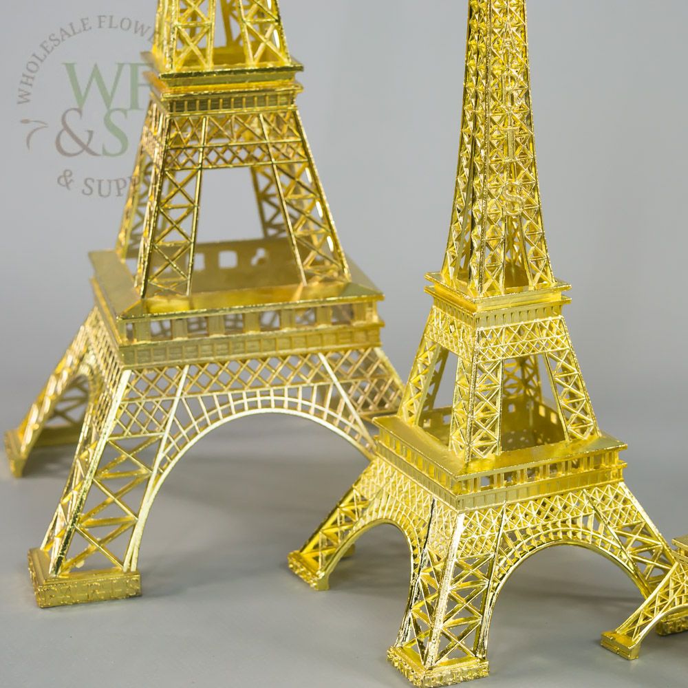 Mini Metal Eiffel Towers Gold- 15"