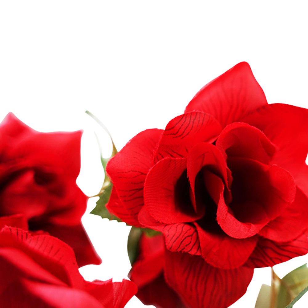 72" Artificial Red Rose Garland