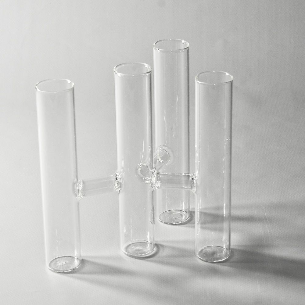 Four Stems Glass Bud Vase