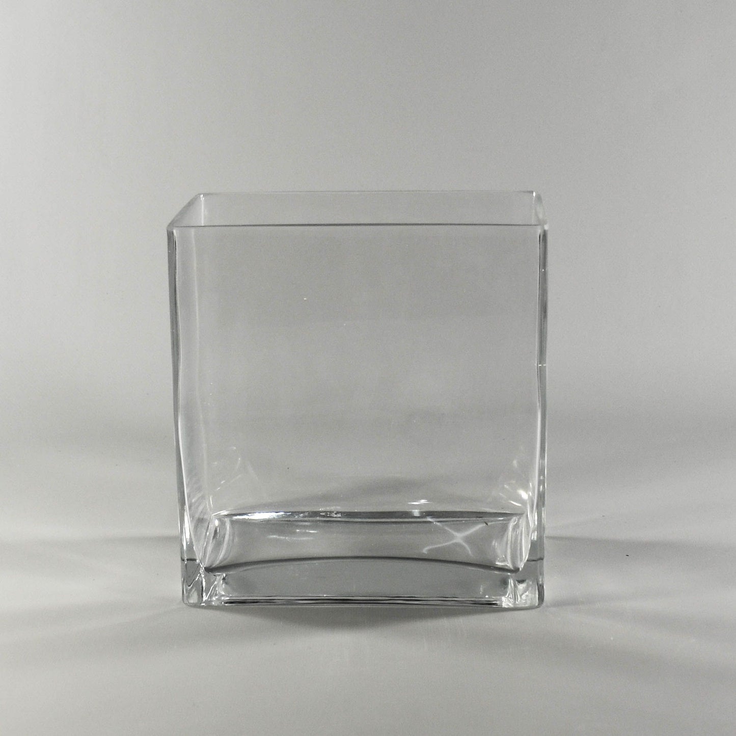 8" Tall Flat Rectangle Glass Vase
