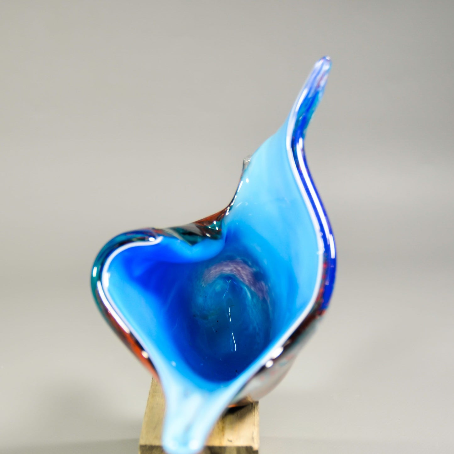 Hand-Blown Colored Glass Conch Shell