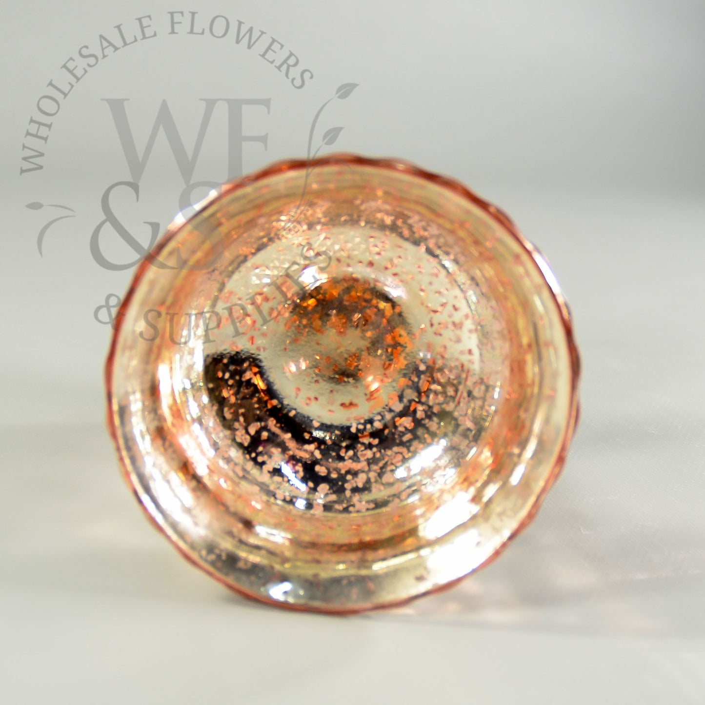 Rose Gold Glass Pedestal Vase 4.8"