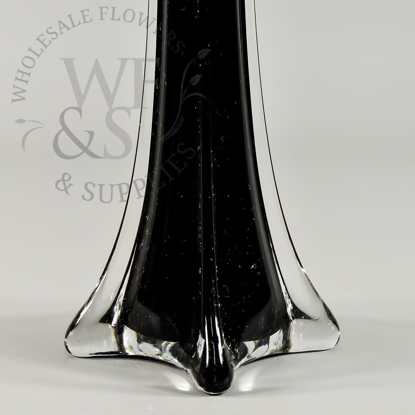 16 Black Glass Eiffel Tower Vases
