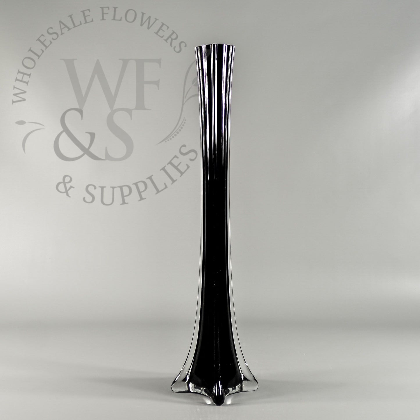 Eiffel Tower Glass Vase 24in Black