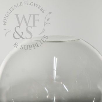 Clear Glass Bubble Bowl 8-inch