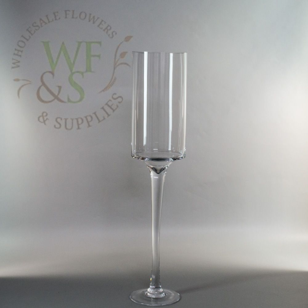 Glass champagne Vase 23.8" Tall