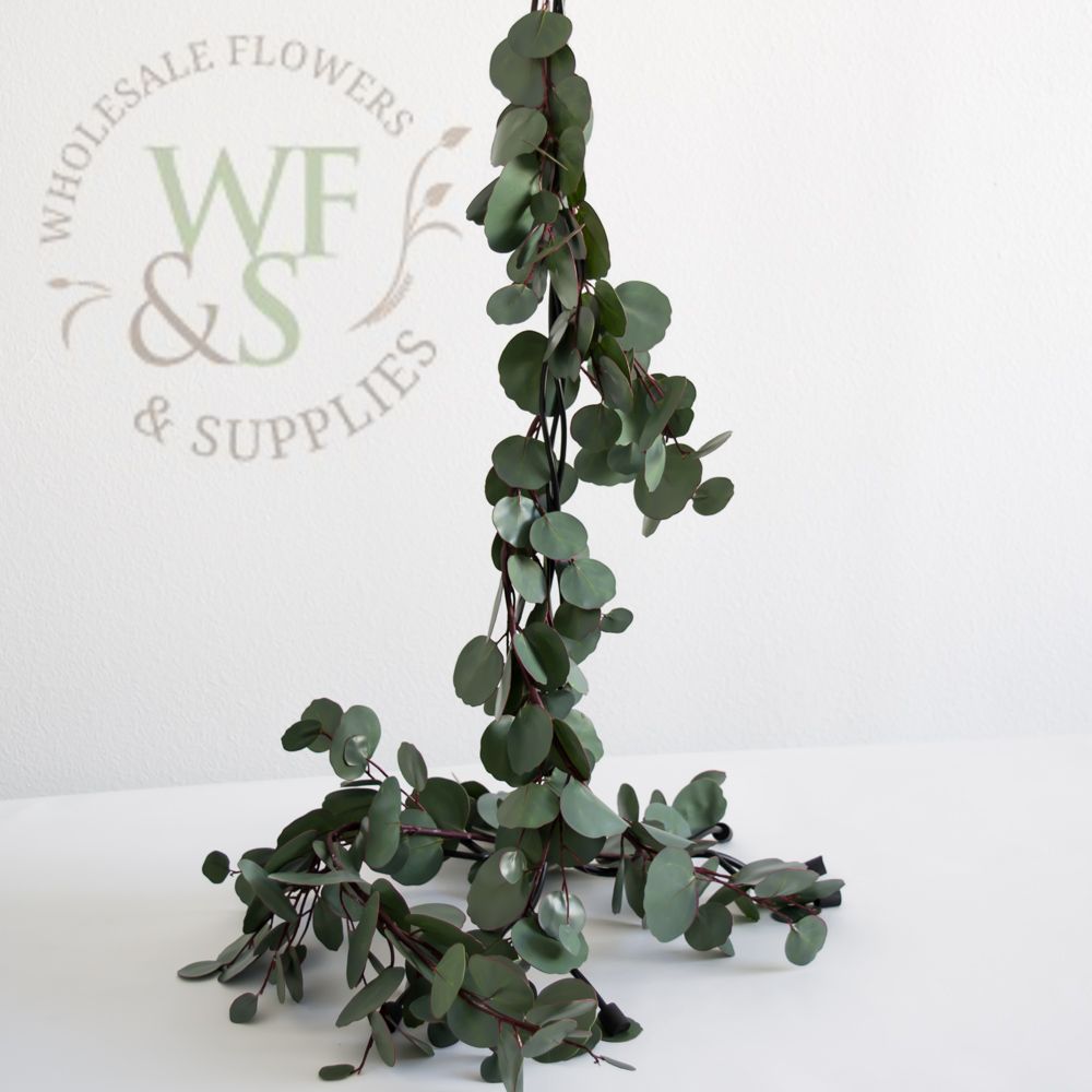 Silver Dollar Eucalyptus Garland Sage 5' Artificial