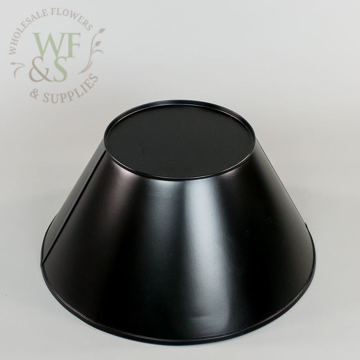 5" Tall Metal Tapered Container in Black ,Bronze and Silver