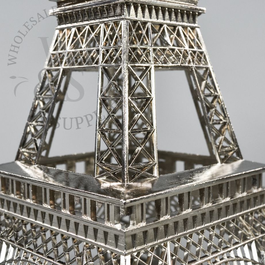 Miniature Metal Eiffel Towers Silver - 9.75"