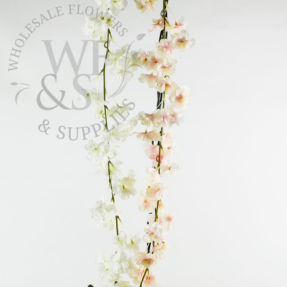 Cherry Blossom White Garland 70 inches