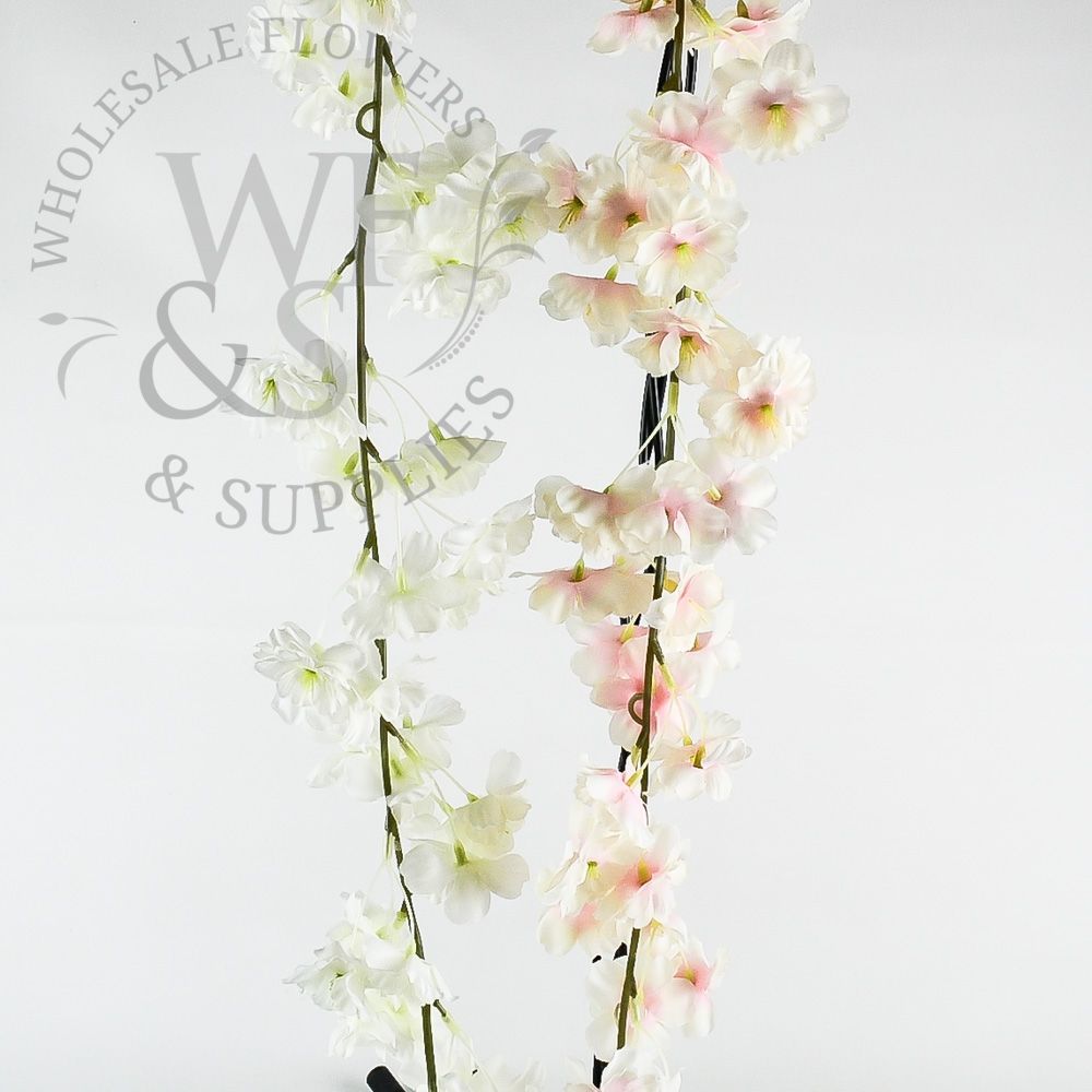 Cherry Blossom White Garland 70 inches