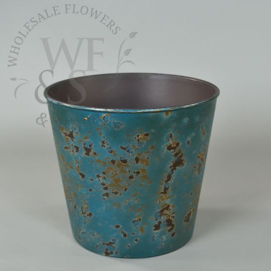 Recycled Plastic Pot - Distressed Blue - 5"