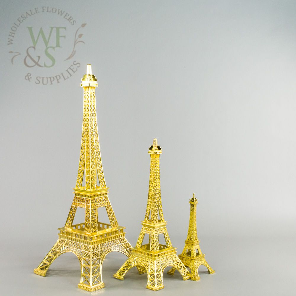 Mini Metal Eiffel Towers Gold-6"